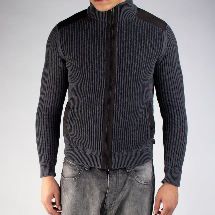Calvin Klein 2000s Strickpullover mit Rippenstrick - Schwarz - Größe M