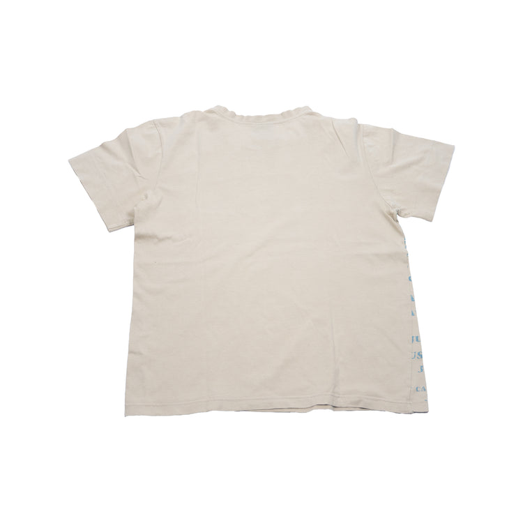 Just Cavalli Y2K Allover Logo T-Shirt Beige/Blau