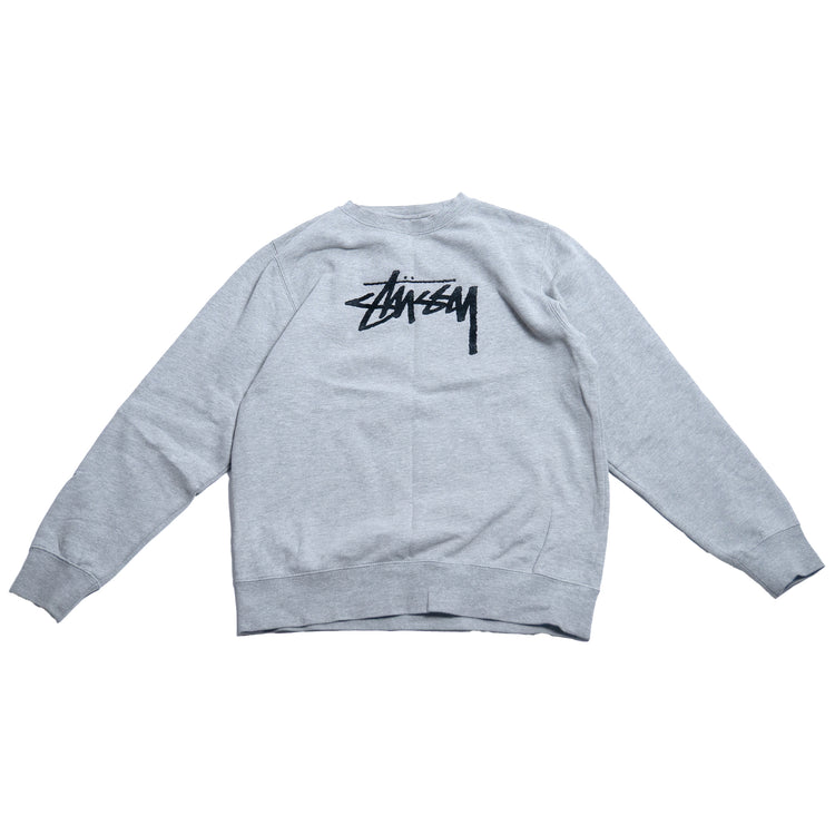 Stüssy Signature Logo Sweatshirt – Grau – Größe M