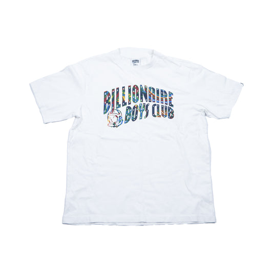 Billionaire Boys Club T-Shirt – Weiß – Paisley Arch Logo – Größe L