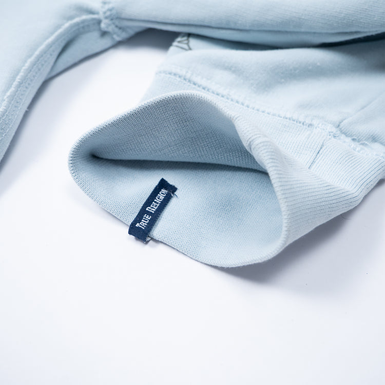 True Religion Buddha Crystal Hoodie Babyblau