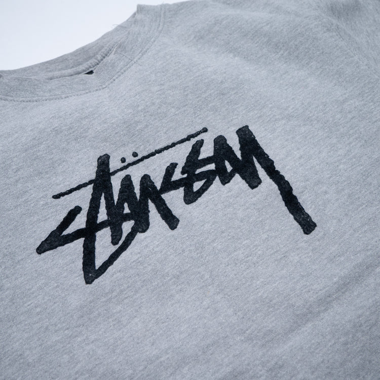 Stüssy Signature Logo Sweatshirt – Grau – Größe M