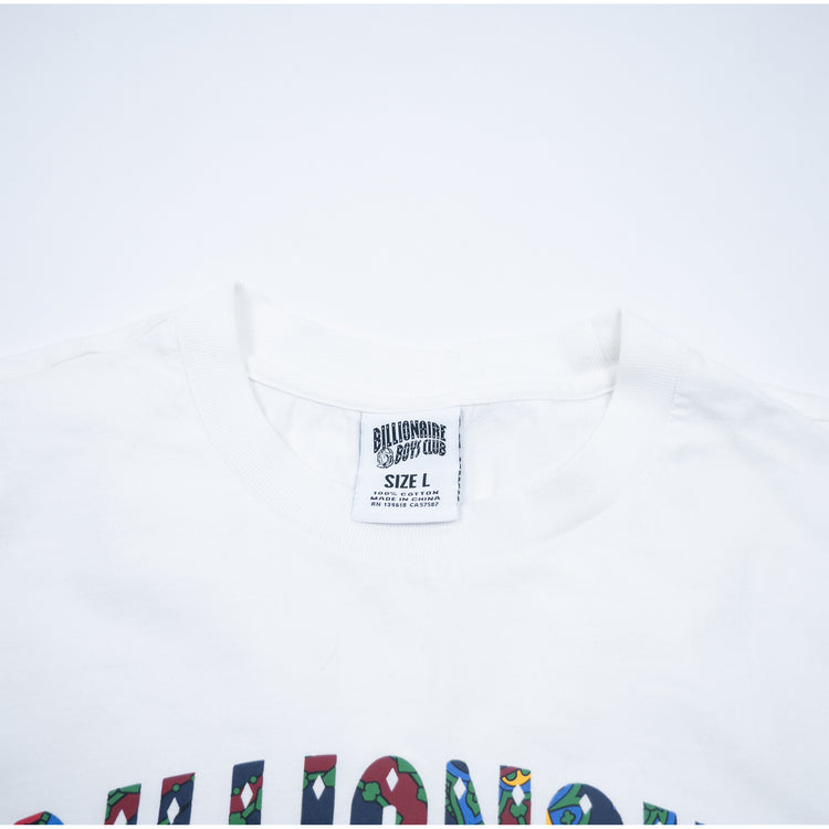Billionaire Boys Club T-Shirt – Weiß – Paisley Arch Logo – Größe L