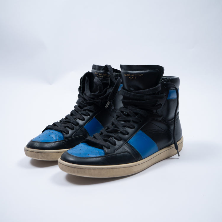Saint Laurent SL/10H Court Classic High Sneaker – Royal Blue / Size 44 EU