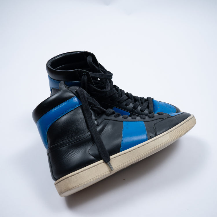 Saint Laurent SL/10H Court Classic High Sneaker – Royal Blue / Size 44 EU