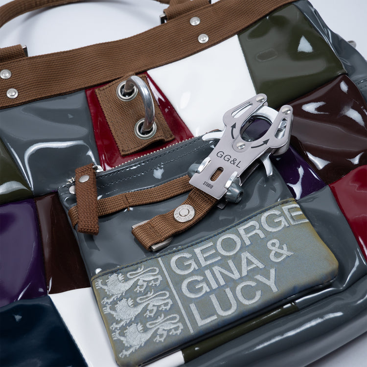 George Gina & Lucy “Miss Perfect” Patchwork Handtasche – Multicolor Lack / Cord – Limited