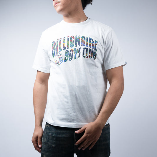 Billionaire Boys Club T-Shirt – Weiß – Paisley Arch Logo – Größe L