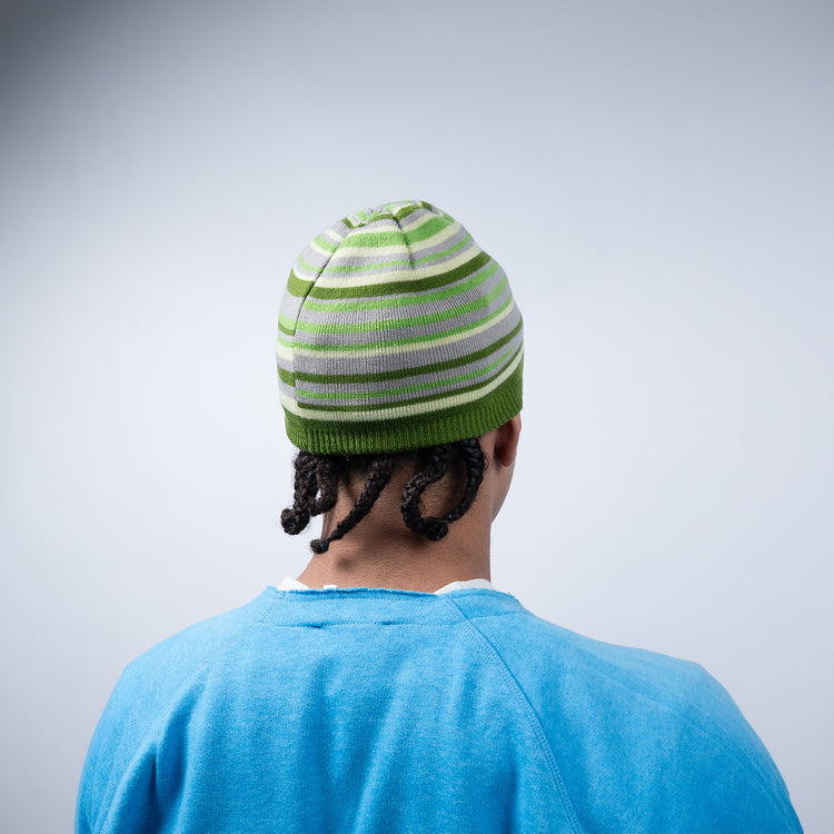 Vintage Y2K Salomon Reversible Skull Toque Beanie – Grün/Lila – One Size