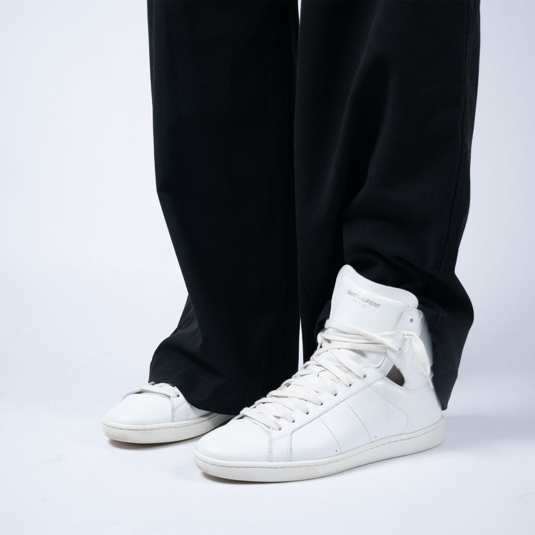 Saint Laurent SL/10H Hi-Top Sneaker – Weißes Glattleder – Größe 39