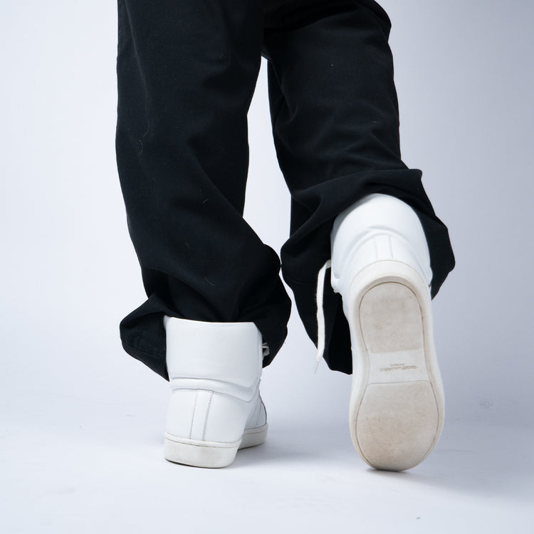 Saint Laurent SL/10H Hi-Top Sneaker – Weißes Glattleder – Größe 39