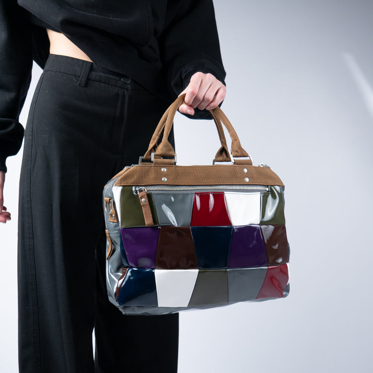George Gina & Lucy “Miss Perfect” Patchwork Handtasche – Multicolor Lack / Cord – Limited